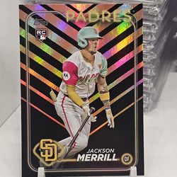 Jackson merrill topps holiday black padres rookie