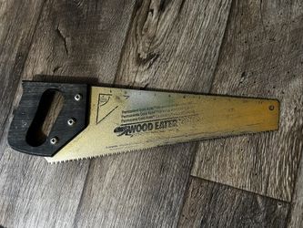Vintage Vermont American Wood Eater Gold 15" 8 point fast cut hand saw Rare Gem