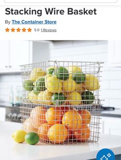 6 Stacking baskets New. Container store.