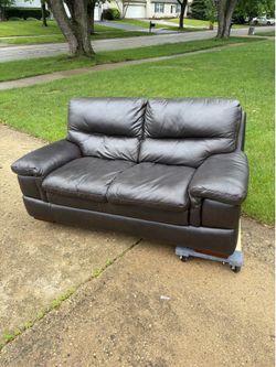 Leather Loveseat