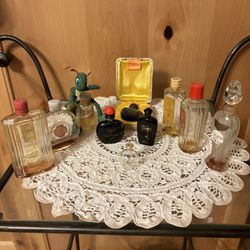 Assortment Of Miniature Vintage Perfume Bottles 