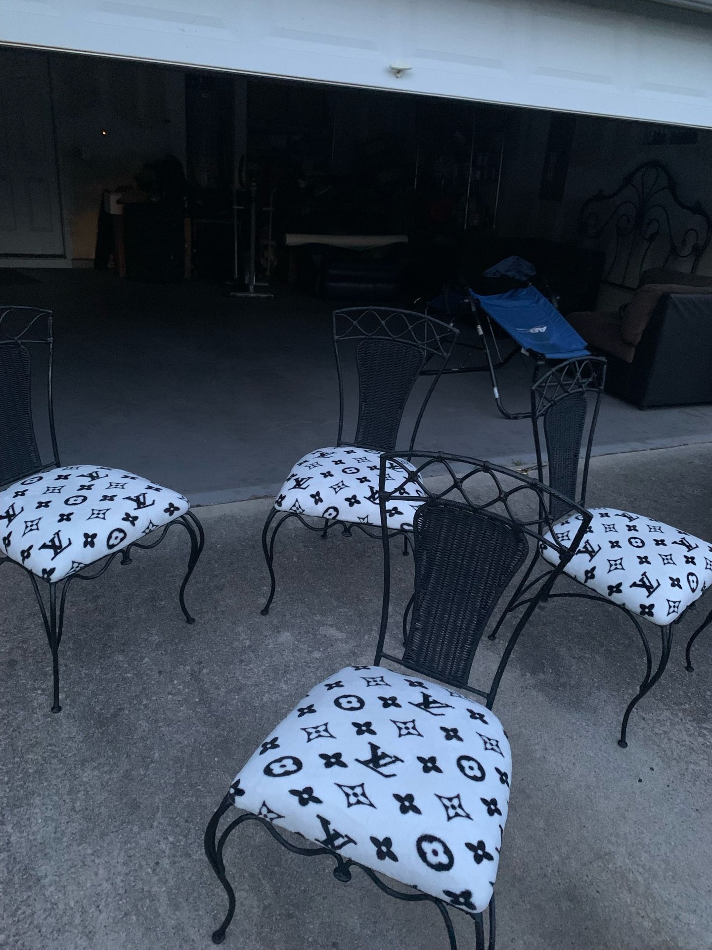 LV Louis Vuitton Dining Chair Set Of 4