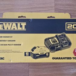 Dewalt 20v 6Ah Battery with 6 Amp Charger