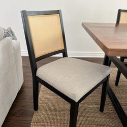 Set of 4: Modern Oak Park Cane Dining Chair Natural - Threshold designed with Studio McGee