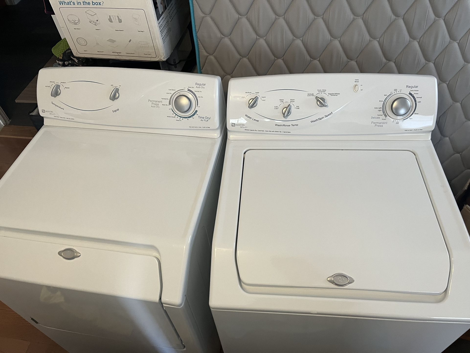 Maytag Atlantis MAV6260AWW Washer & Maytag ATLANTIS GAS DRYER MDG6400AWW
