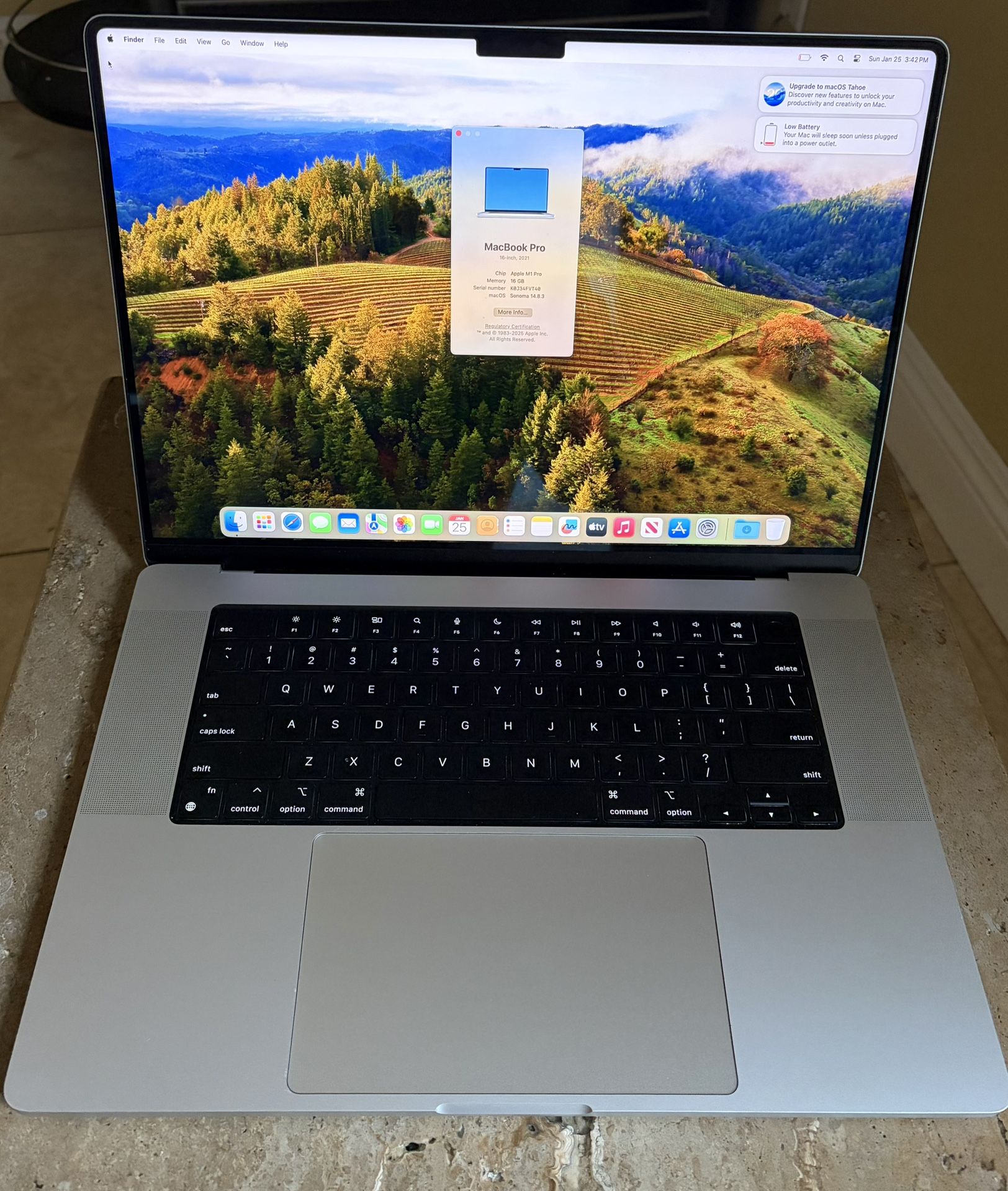 2021 MacBook Pro 16 M1 Pro 16GB 512GB Silver Good Condition