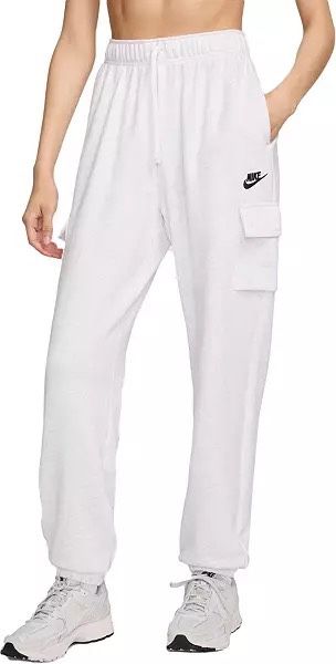 Nike Sportswear Club Fleece Women's Mid-Rise Oversized Cargo Sweatpants - White