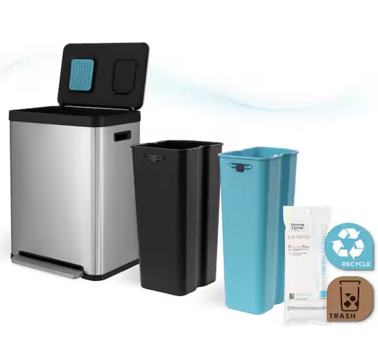 18.5 Gal. Stainless Steel Step-On Kitchen Trash Can