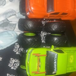 two toy trucks 
