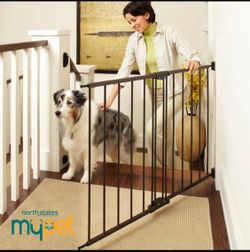 New Other MyPet 31" Tall Windsor Walk Thru 28.68"-47.85" Pet Gate, Matte Bronze