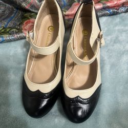 Black And White Oxfords Heels