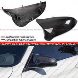 M3 F80 / M4 F82 Carbon Fiber Mirror Cover Caps
