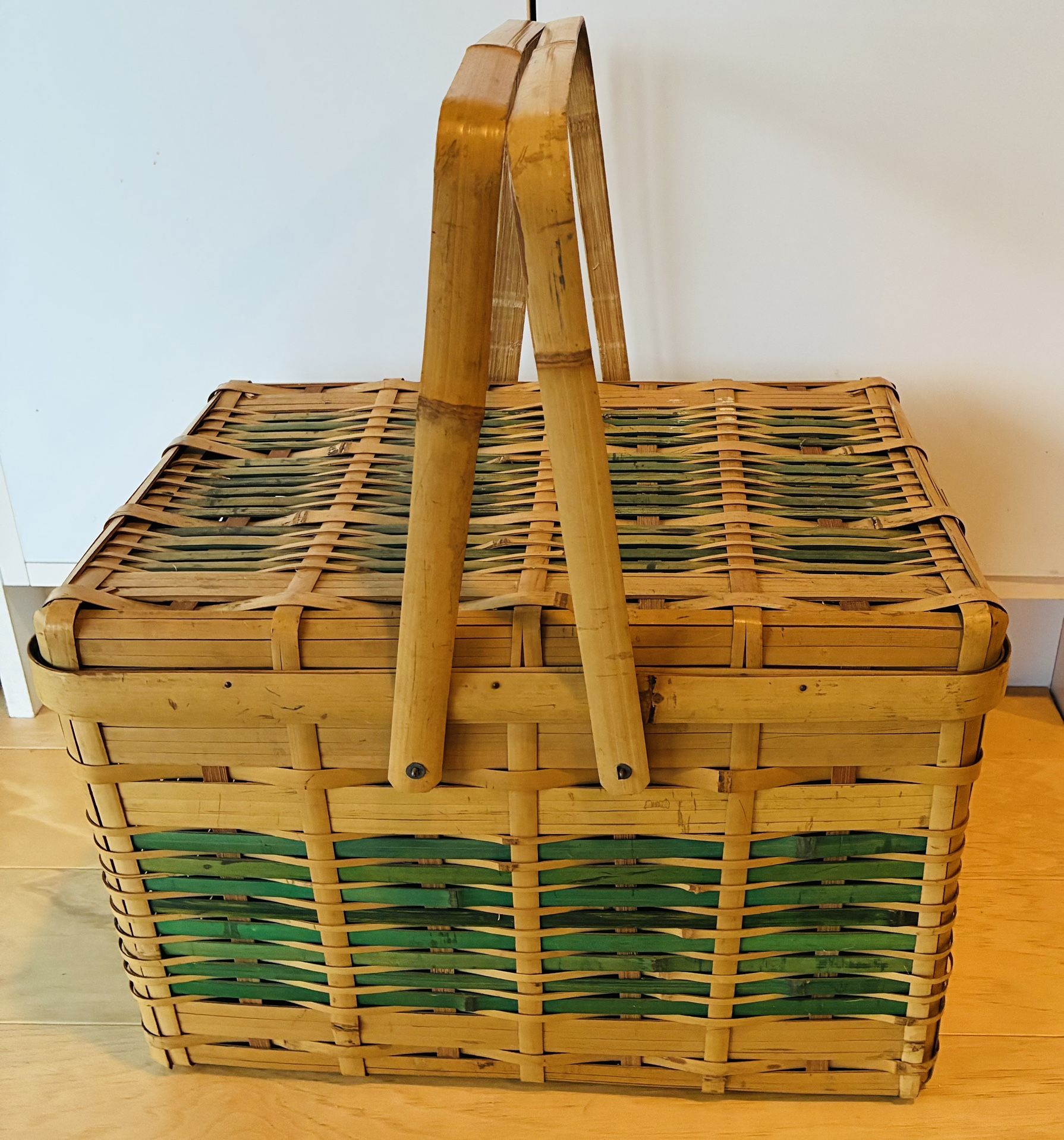 Picnic Basket w/Handles, Rectangular 12”X17”X10 1/2” Deep.