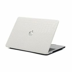 White Crocodile Texture MacBook Hard Case