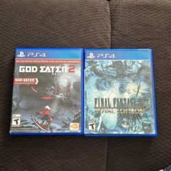 Ps4 games (Final Fantasy XV royal edition and god eater 2)