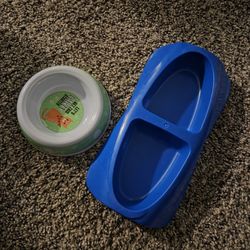 Cat Dishes And Water Fountain 