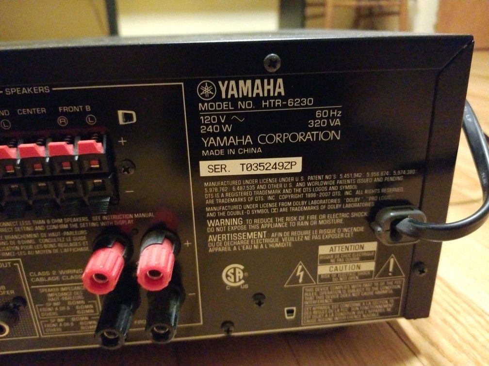 Yamaha Amplifier Model HTR-6230