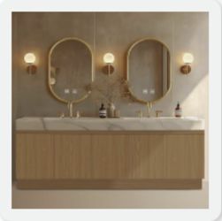 84” Double Bathroom Vanity With Sinks And 2 Mirrors