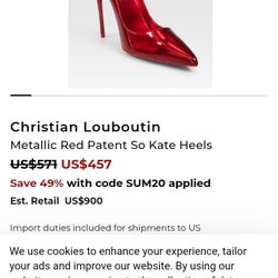Christian Louboutin Metalic Red Heels