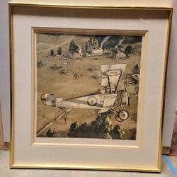 Framed Merv Corning “Biplane” Limited Edition Lithograph