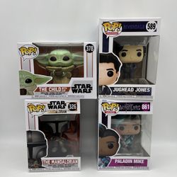 Lot of 4 Funko Pop! Star Wars 378 & 326, Riverdale 589, Tina's Wonderlands 861 NEW