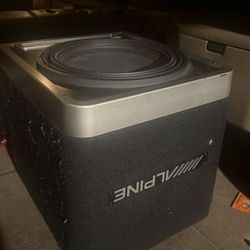Alpine Sound System Subwoofer And Amp 12in Sub Ported Box 
