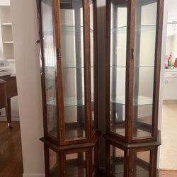 Two Illuminating Display Cabinets 