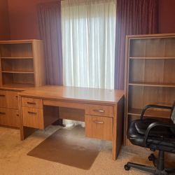 3 Piece Desk Set with Chair 
