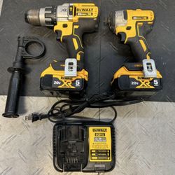 Dewalt Hammer Drill DCD996, Impact Drill Dcf887, 2 5Ah Batteries, DCB112 Charger 