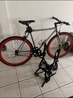 Bike With Rack & Tire Pump