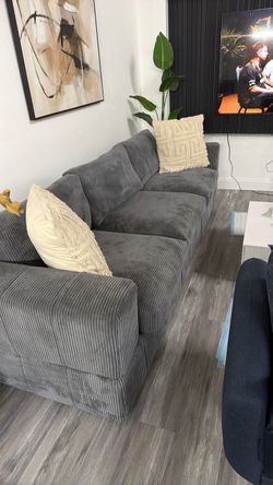 Gray 3 person sofa