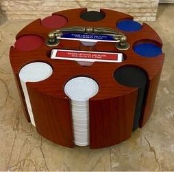 World Series of poker car, settler, poker table, top and chips