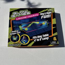 Glow Games. LED AIR HOCKEY Game Toy.  Fits Any Table 4’-8’.  Ages 5+