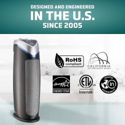 GermGuardian HEPA Air Purifier - Large Room Air Purifier for Bedroom, Office, Dorm, and Home - Filters Pet Dander, Dust, Pollen, Smoke, Scents - AC482