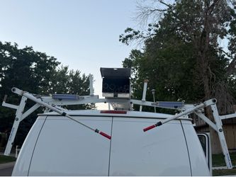 Weather Guard EZ-Glide Aluminum Drop-Down Ladder Rack + Roof Box — VAN NOT INCLUDED
