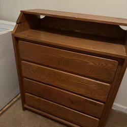 Baby Storage Dresser & Changing Table Combo