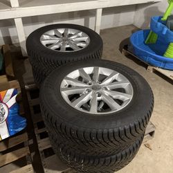 4x 265/60r18 Studded Winter Snow Tires On Wheels 