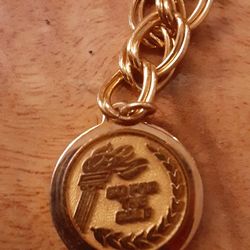 Gold Plated Medal Charm Bracelet 