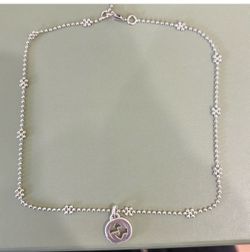 Gucci Monogram Necklace Silver