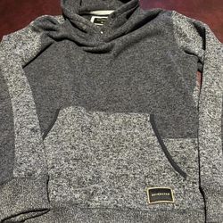 Men’s  Gray Pull Over Quicksilver Heavy Sweater/Sweatshirt. Size XL