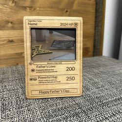 Father’s Day Gift. Personalized Pokemon Card Picture Frame 