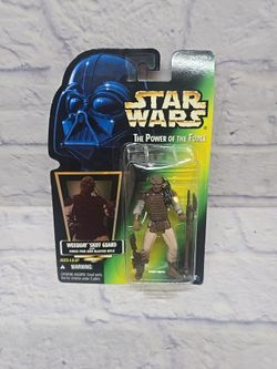 STAR WARS Power of the Force/POTF2 3.75" Weequay Skiff Guard Variant Green Card