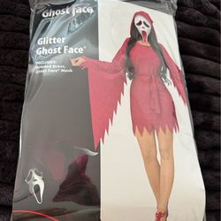 CUTE PINK GHOSTFACE  COSTUME (SIZE ADULT 4/6)