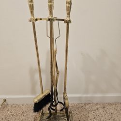 Brass Fireplace Set