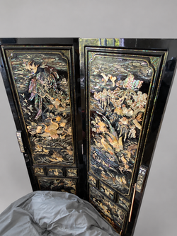 2-Panel Decorative Folding Screen – Birds & Flowers – Approx. 6 Ft