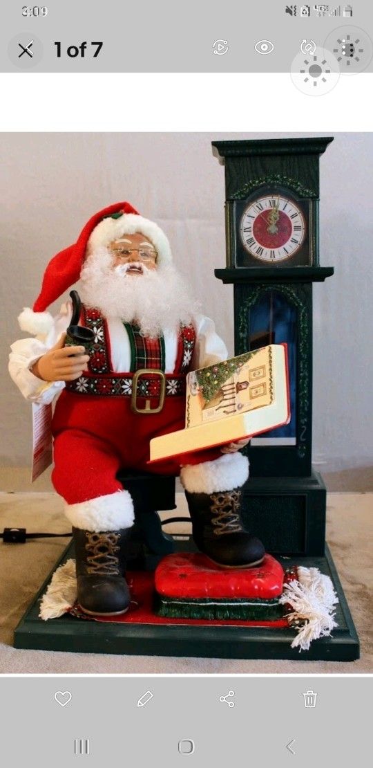 VINTAGE BIG ANIMATED SANTA CHRISTMAS