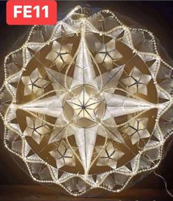 Christmas Capiz Parol (Lantern) White Size 24”