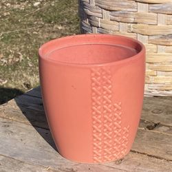 Salmon Pink Ceramic Plant Pot