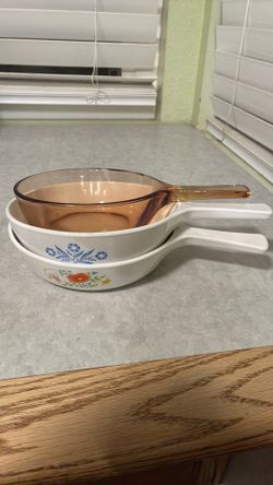 Vintage Pyrex and Corning ware.