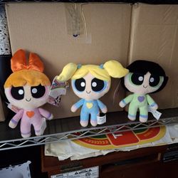 NEW SET OF 3 POWERPUFF GIRLS PLUSH